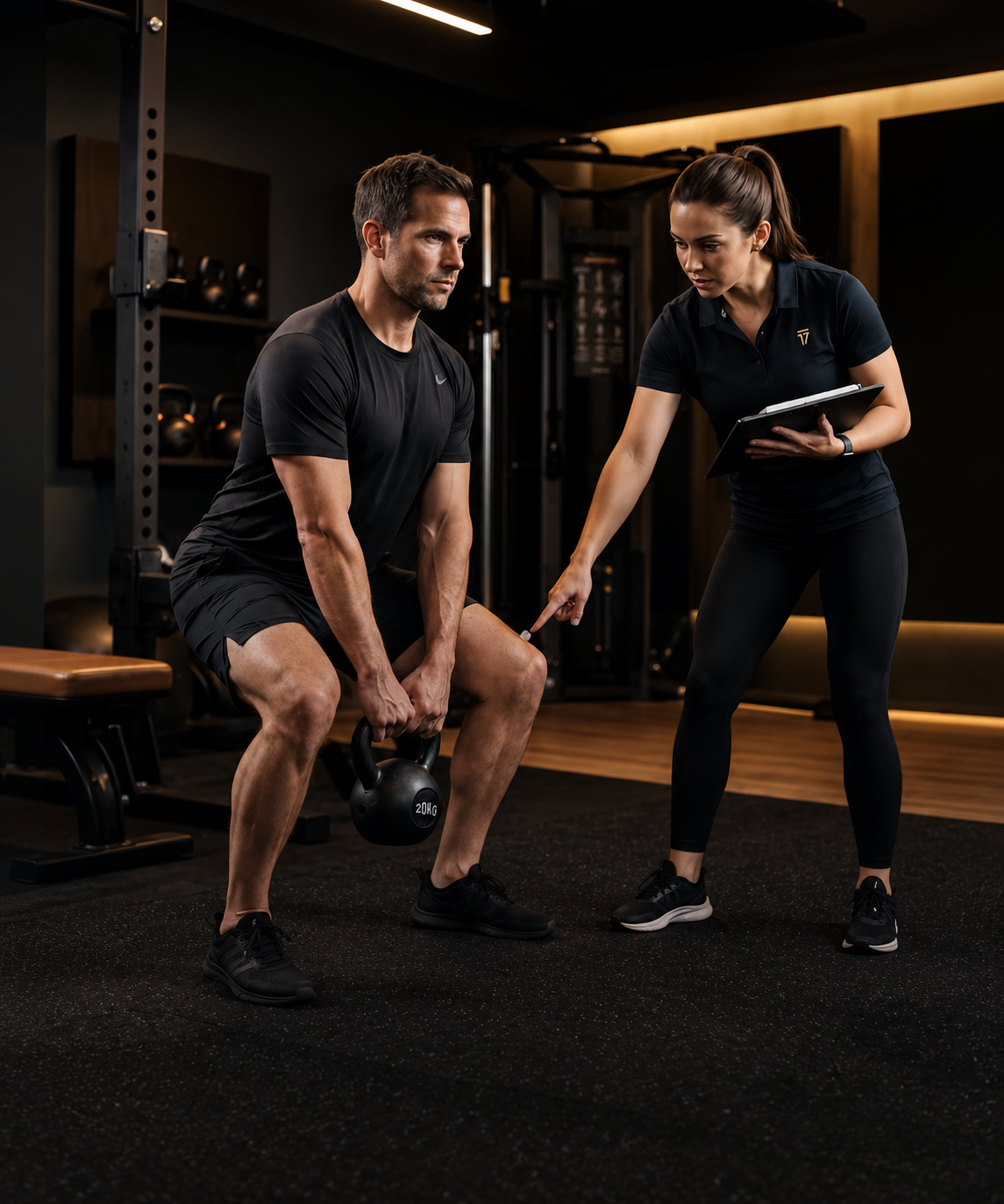 Personal trainer em academia